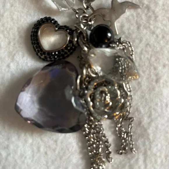 ‘Funky’ Silver Tone w/ Crystals & Charms by Avenue - Picture 6 of 6